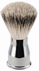 Becker Manicure Shaving Shop  Pędzel do golenia Silvertip błyszcząca metalowa rączka 1szt
