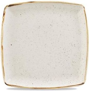 Churchill Biały Kwadratowy Talerz Ręcznie Zdobiony 26,8X26,8 Cm Stonecast Barley White (293126)