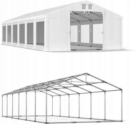 Namiot Ogrodowy Wzmocnienie Dachu Pvc 580 6X12m Biały