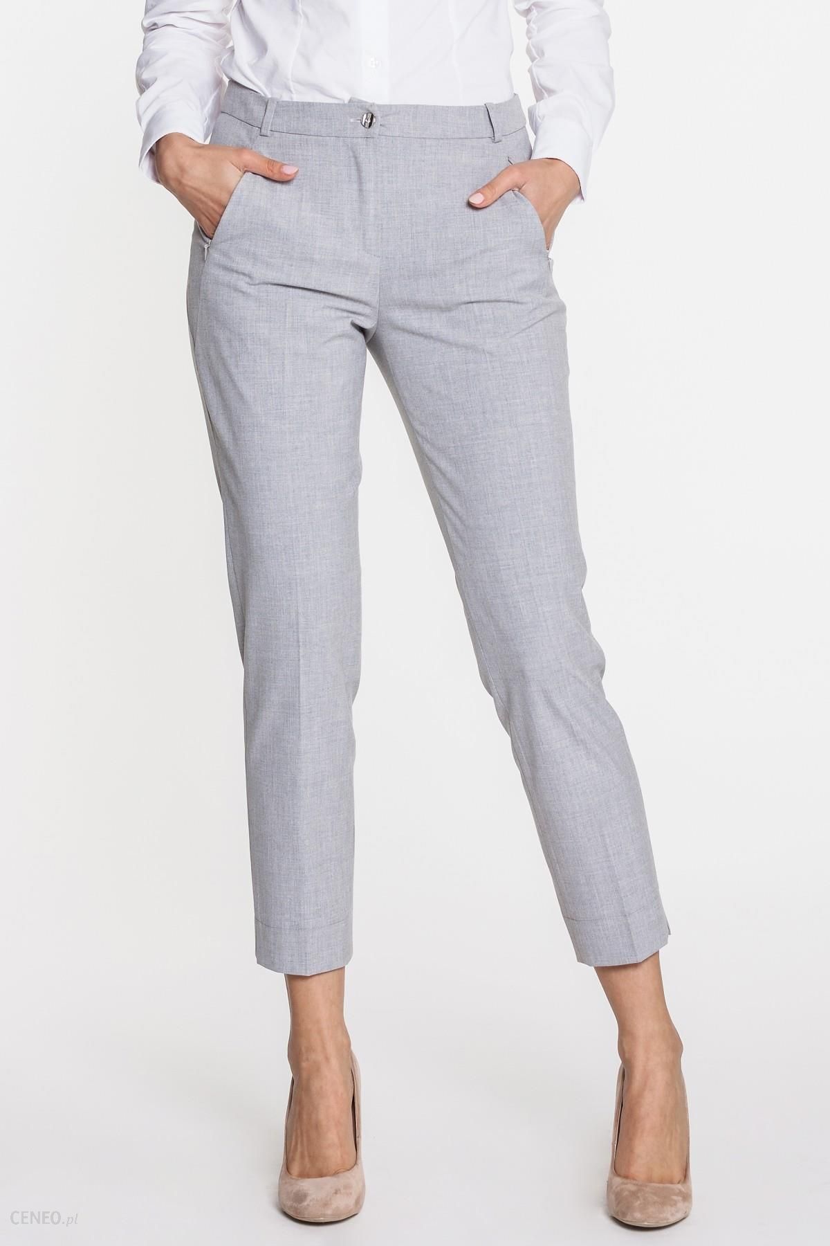 Madeleine Spodnie materia\u0142owe w kolorze bia\u0142ej we\u0142ny W stylu casual Moda Spodnie Spodnie materiałowe 