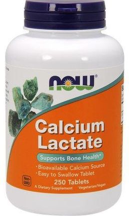 Now Foods Calcium Lactate mleczan Wapnia 250 Tabl