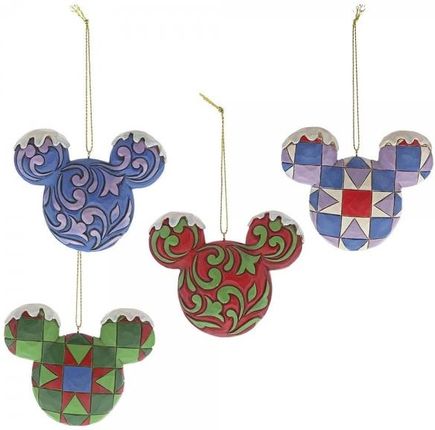 Jim Shore Zawieszka Myszka Miki Mickey Mouse Head Hanging Ornament Set A29543