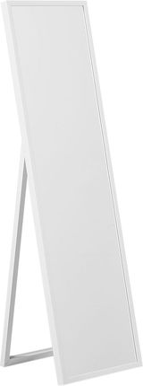 Beliani Lustro stojące białe nowoczesne wysokie plastikowa rama 40 x 140 cm Torcy