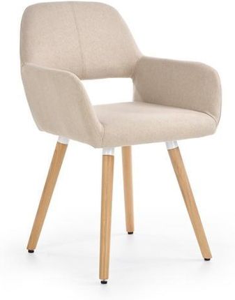 Krzesło K-283 Beż Tkanina/drewno Lite Halmar