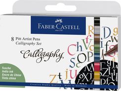 Faber Castell Faber-Castell Pitt Artist Pen Zestaw Do Kaligrafii Etui 8Szt - Akcesoria kreślarskie