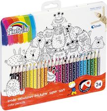 Zdjęcie Fiorello Kredki ołówkowe Super Soft 24 kolory metalowe opakowanie - Trzebinia