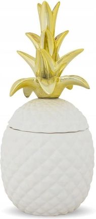 Pojemnik Ananas Duży Biały Ceramika Hamer 33cm