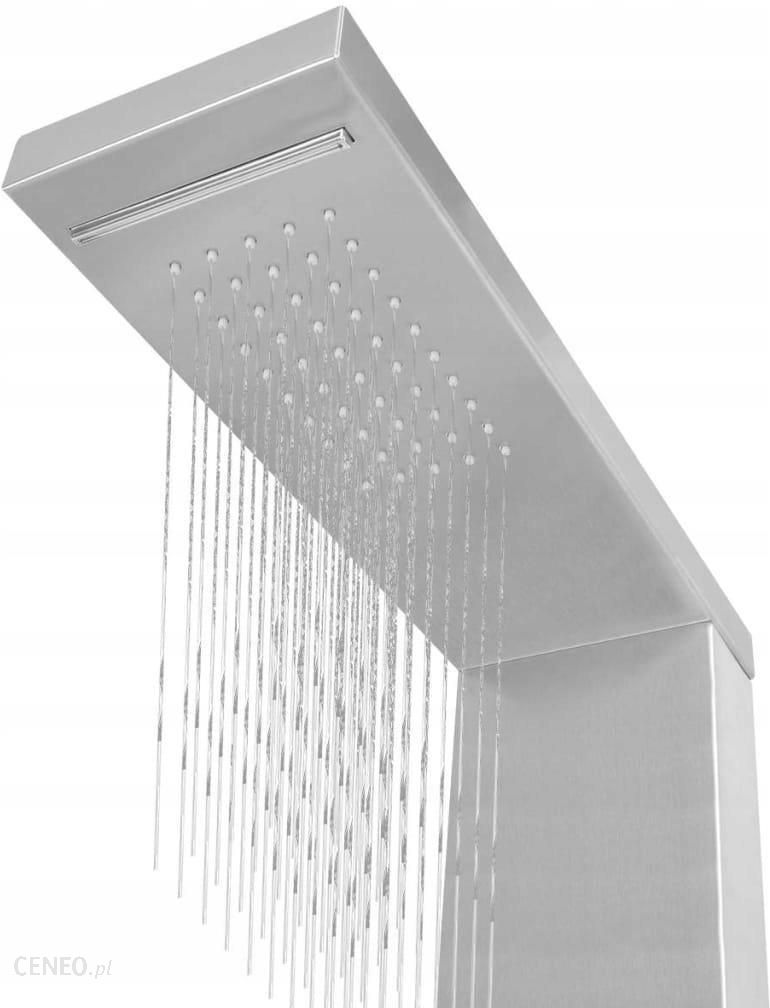 Panel prysznicowy ze stali nierdzewnej kwadratowy