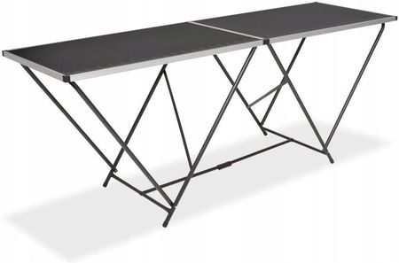 Składany stół do tapetowania, Mdf i alumnium, 200x
