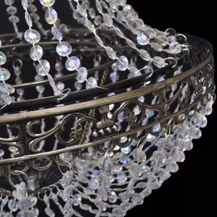 Кришталева підвісна лампа з абажуром, 36,5 х 46 см - фото 4