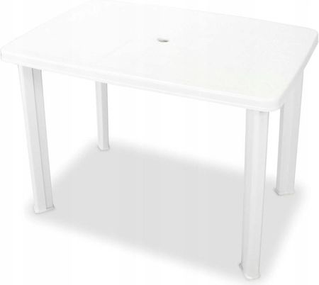 Stół ogrodowy, plastik, biały, 101 x 68 x 72 cm Gx
