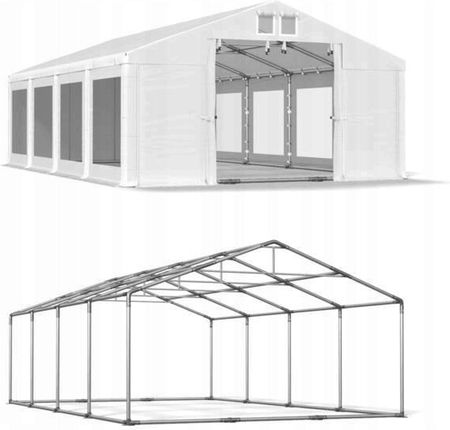 Namiot Ogrodowy Wzmocnienie Dachu Pvc 580 5X8m Biały