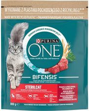PURINA ONE Sterilcat Pełnoporcjowa karma dla dorosłych kotów bogata w wołowinę i pszenicę 800g - najlepsze Karmy dla kotów