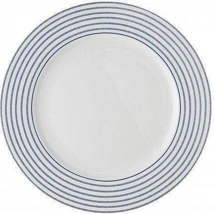 Laura Ashley Talerz Obiadowy Porcelanowy Candy Stripe Biały 26 Cm (W178266)