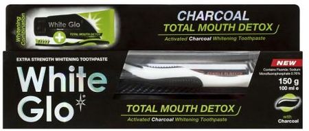 White Glo Charcoal Total Mouth Detox Pasta Do Zębów Z Aktywnym Węglem 100Ml + Szczoteczka