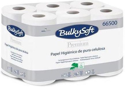 Bulkysoft Papier Toaletowy Premium 2W 24M Biały Miękki Celuloza Opakowanie A' 96 Rolek
