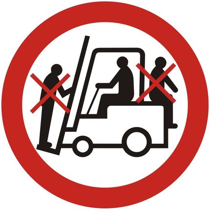 Tdc Znak Zakaz Przewozu Osób Na Urządzeniach Transportowych (Gb002)