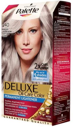 Palette Deluxe Farba do włosów permanentna nr 240 Popielaty Chłodny Blond