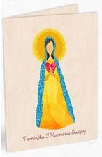 Zdjęcie Karnet Drewniany C6 Komunia Maria + Koperta - Pyskowice