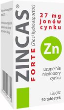 Zdjęcie Zincas Forte 27mg 50tabl. - Czarne