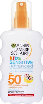 Garnier Ambre Solaire Spray ochronny dla dzieci Sensitive Advanced SPF 50+ 200 ml