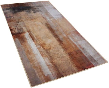 Beliani Prostokątny dywan krótkowłosy 80 x 150 cm abstrakcyjny wzór beżowy Trabzon