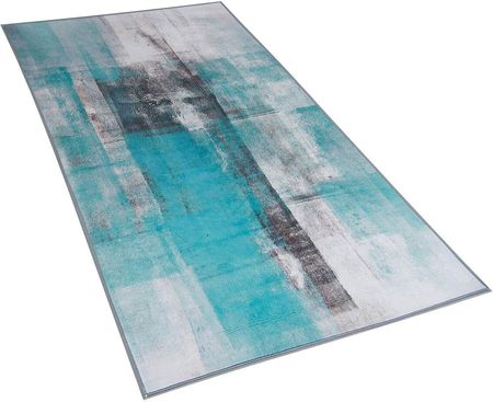 Beliani Prostokątny dywan krótkowłosy 80 x 150 cm abstrakcyjny wzór niebieski Trabzon