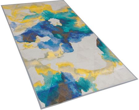 Beliani Abstrakcyjny dywan wielokolorowy 80 x 150 cm wzór akwarelowy nowoczesny Ceyhan