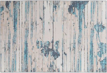 Beliani Nowoczesny dywan chodnik niebiesko-beżowy prostokątny 160 x 230 cm Burdur