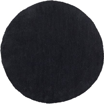 Beliani Nowoczesny dywan poliester czarny gładki wykonany ręcznie 140 cm Demre