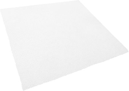 Beliani Nowoczesny dywan poliester biały gładki wykonany ręcznie 200 x 200 cm Demre