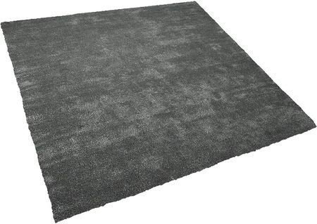 Beliani Nowoczesny dywan poliester ciemnoszary kudłaty wykonany ręcznie 200 x 200 cm Demre