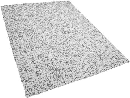 Beliani Dywan wełniany prostokątny 160 x 230 cm kulki filcowe jasnoszary Amdo