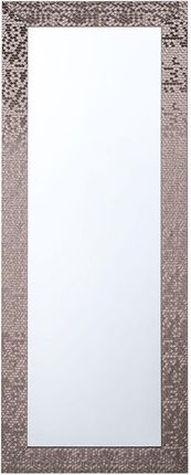 Beliani Lustro ścienne brązowe oprawione tworzywo sztuczne 50 x 130 cm prostokątne