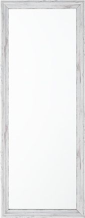 Beliani Lustro prostokątne 50 x 130 cm wiszące z ramą plastikową białoszarą Benon