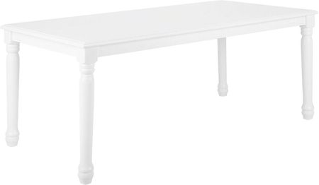 Beliani Retro stół do jadalni prostokątny drewniane nogi 180 x 90 cm biały Cary