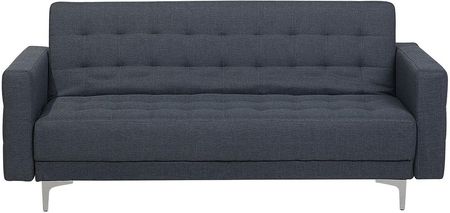 Beliani Modułowa sofa rozkładana 3-osobowa pikowana ciemnoszara Aberdeen