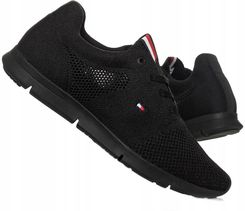 tommy hilfiger tobias knit trainer in black