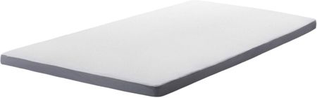 Beliani Materac nawierzchniowy biało-szary memory foam 90 x 200 cm Comfy