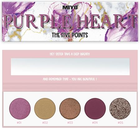 MIYO FIVE POINTS PALETTE Paleta cieni do powiek COLOR BOX EDITION 27 Purple heart