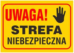 Zdjęcie OBI Znak strefa niebezpieczna - Miłomłyn