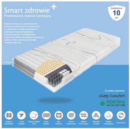 Relaks Materac Smart Zdrowie + 180X200 cm Sleep Comfort