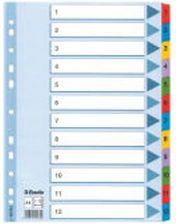 Zdjęcie Esselte przekładki mylar kartonowe numeryczne 1-12 100162 - Tomaszów Lubelski