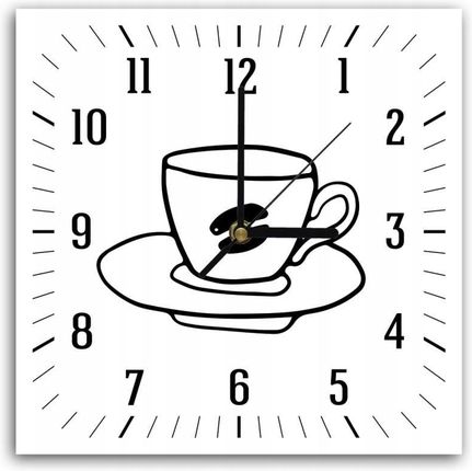 Zegar Ścienny Z Obrazem Kawa Deco Panel 50x50