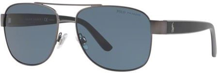 Okulary Przeciwsłoneczne Polo Ralph Lauren PH 3122 915781 z polaryzacją - matte dark gunmetal