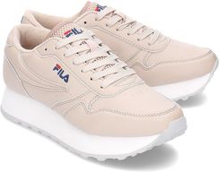 markowe sneakersy damskie fila z różowym logo i masywną podeszwą