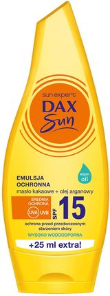 Dax Sun Emulsja do opalania z masłem kakaowym i olejem arganowym SPF 15 175ml