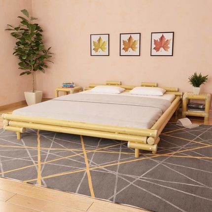 Bambusowe łóżko, 180 x 200 cm, kolor naturalny Gxp