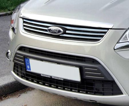 Ford Kuga 2008-2012 Nakladki na grill stal polysk