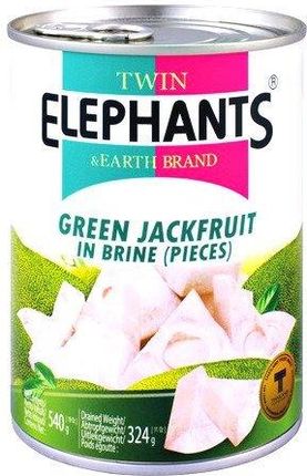 Twin Elephants & Earth Brand Jackfruit (Dżakfrut) W Słonej Zalewie 540G